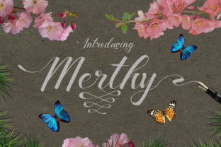 Merthy: A Handwritten Script Font for Creative Expression