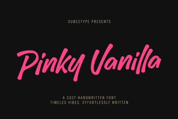 Pinky Vanilla: A Handwritten Font with Timeless Charm