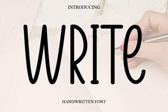 Write: A Simple Handwritten Font for Versatile Design